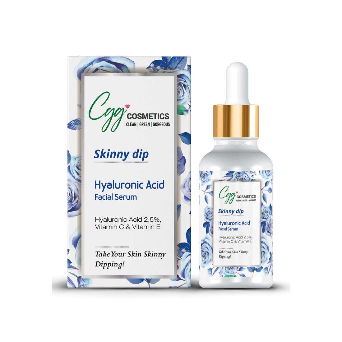 CGG Cosmetics Hyaluronic Acid 2.5%- Vitamin C- E Facial Serum – 30ml 1