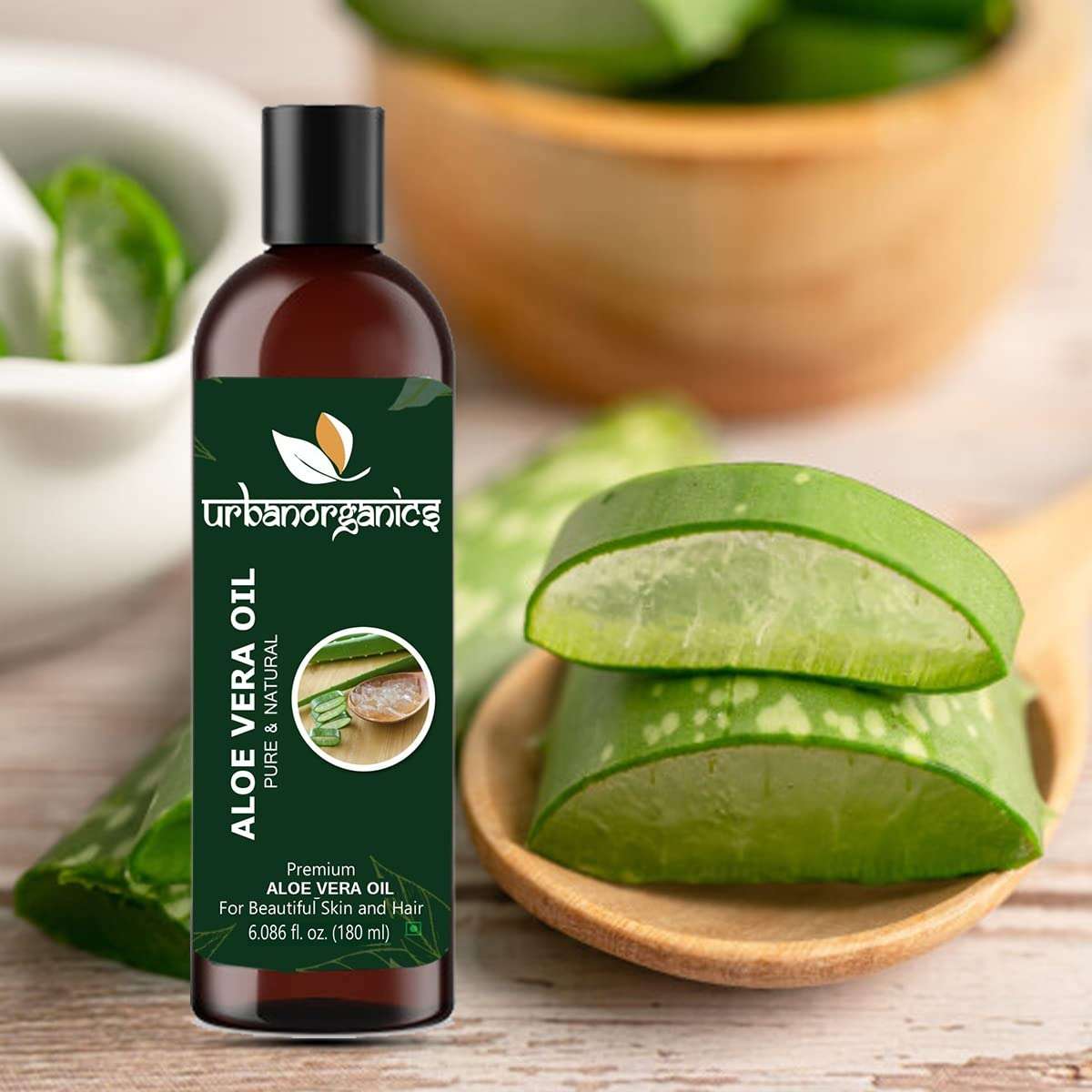 Urbanorganics Oil For Shine Hair, Skin Care, Moisturizing Dry Skin & Natural Oil | Anti-Hairfall | Promotes Hair growth, Softness & Shine,  (Bitter Almond Oil, 180 ml (Pack of 1)) 6