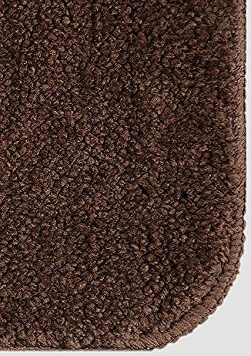 Scores Micro Anti Slip Striped Bath Mat, Doormats & Entrance gate Combo Pack of 2 pcs (Brown) 3