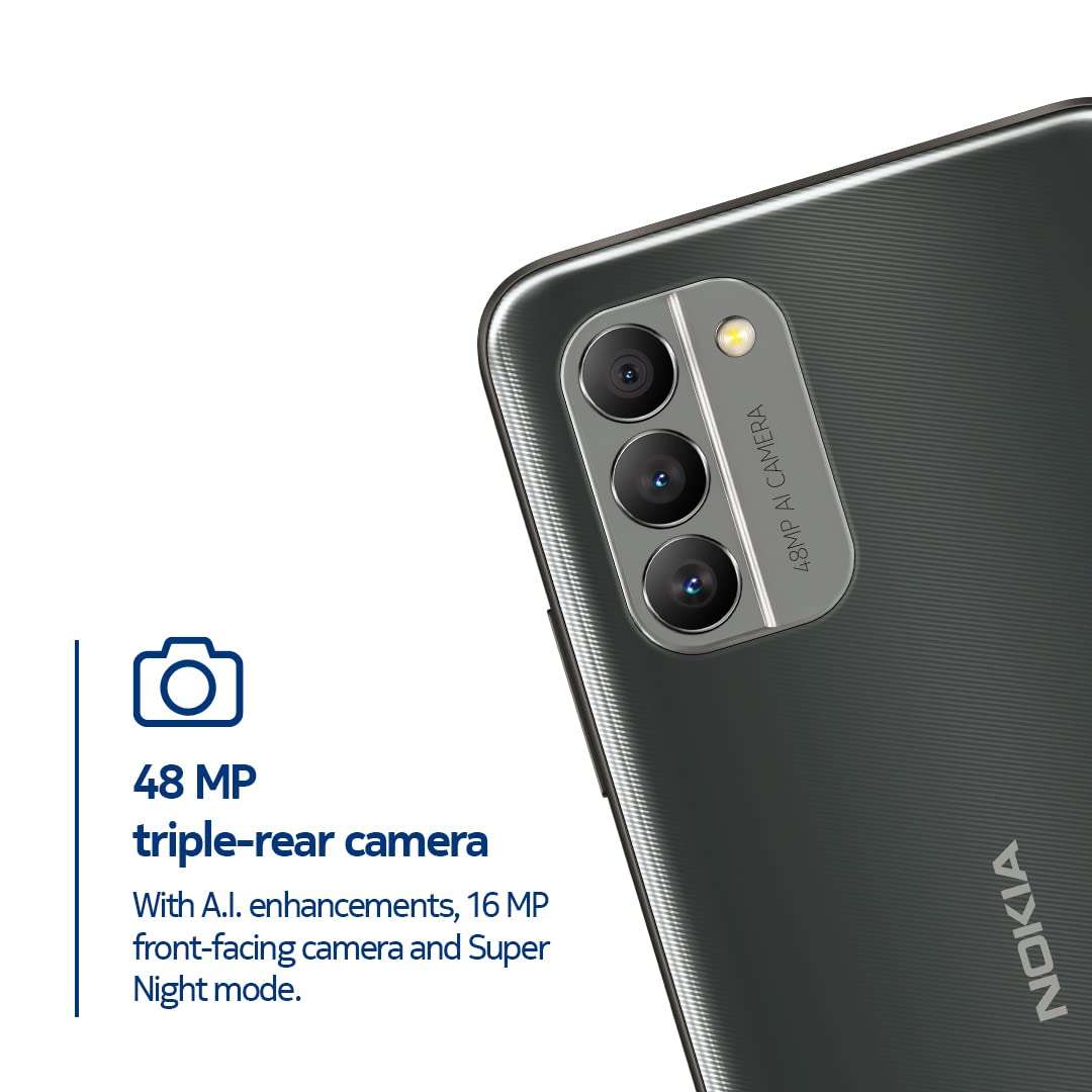 Nokia G400 5G | Verizon, AT&T, T-Mobile | Android 12 | Unlocked Smartphone | 3-Day Battery | US Version | 4/64GB | 6.58-Inch Screen | 48MP Triple Camera | Meteor Grey 2