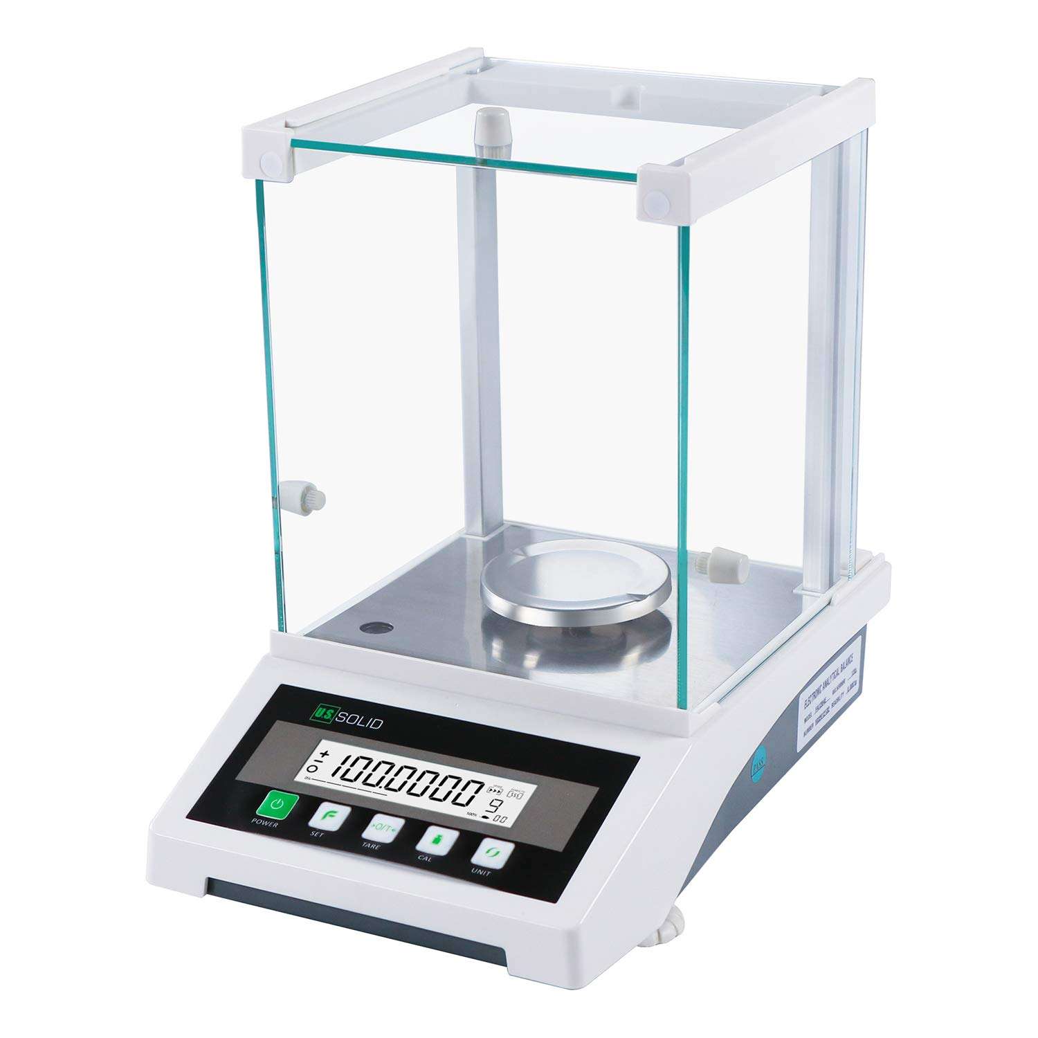 U.S. Solid 0.1 mg Analytical Balance, 220g x 0.1mg, 0.0001g Lab Science Electronic Balance, Electromagnetic Transducer 1