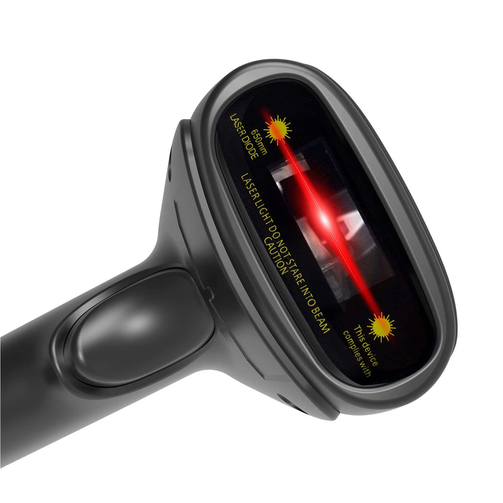 USB Laser Barcode Scanner Wired Handheld 1D Bar Code Scanner Reader Black 5