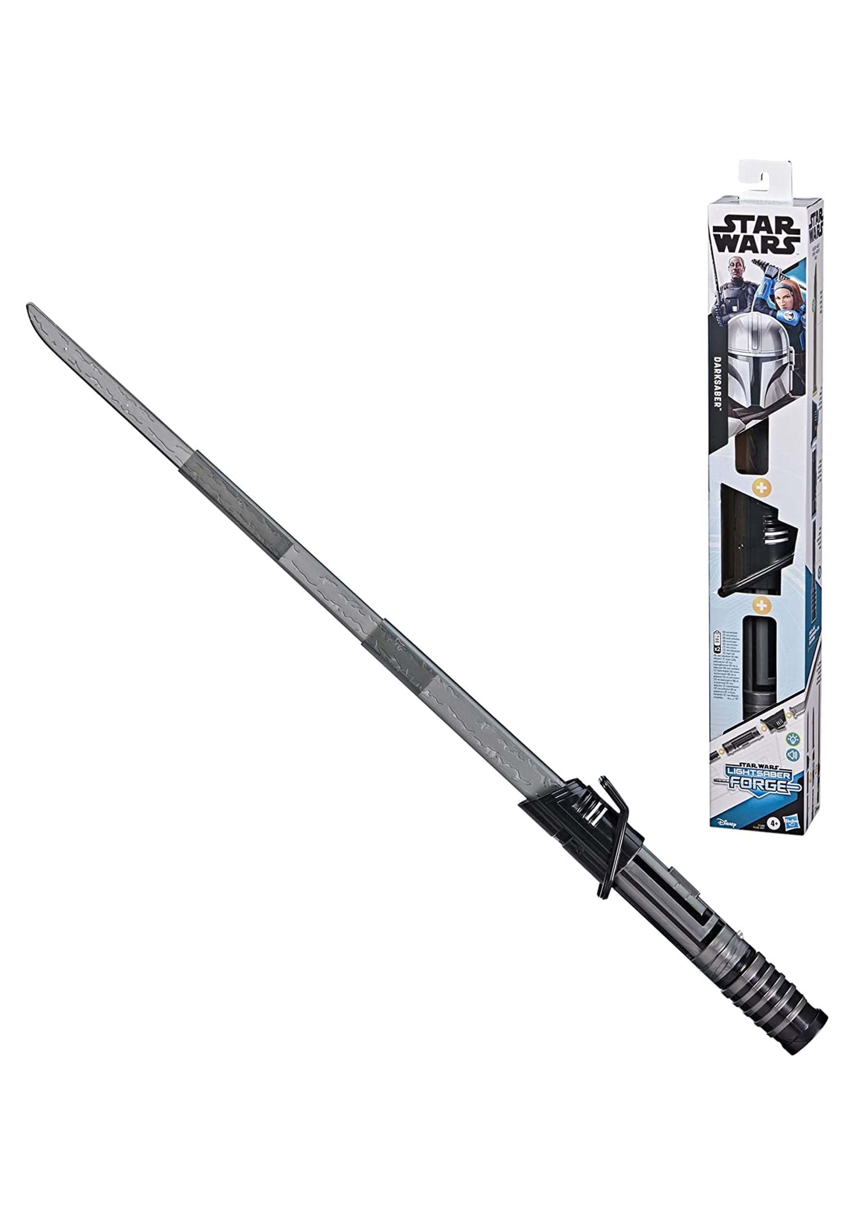 STAR WARS Lightsaber Forge Darksaber Electronic Extendable Black Lightsaber Toy, Customizable Roleplay Toy for Kids Ages 4 and Up (Amazon Exclusive)