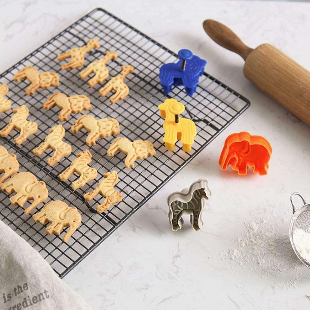 4Pcs/Set Plunger Cutters Fondant Cake Mould Biscuit Cookie Wild Animal Elephant Sugarcraft Decor Craft by Xiaolanwelc… (Cake Mould) 6