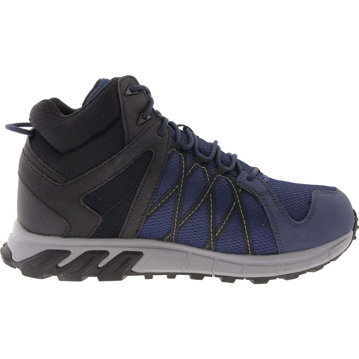 Reebok Work Men's RB3400 Trailgrip Work Safety Toe Athletic Mid-Cut with Cushguard Navy and Black, 15 3
