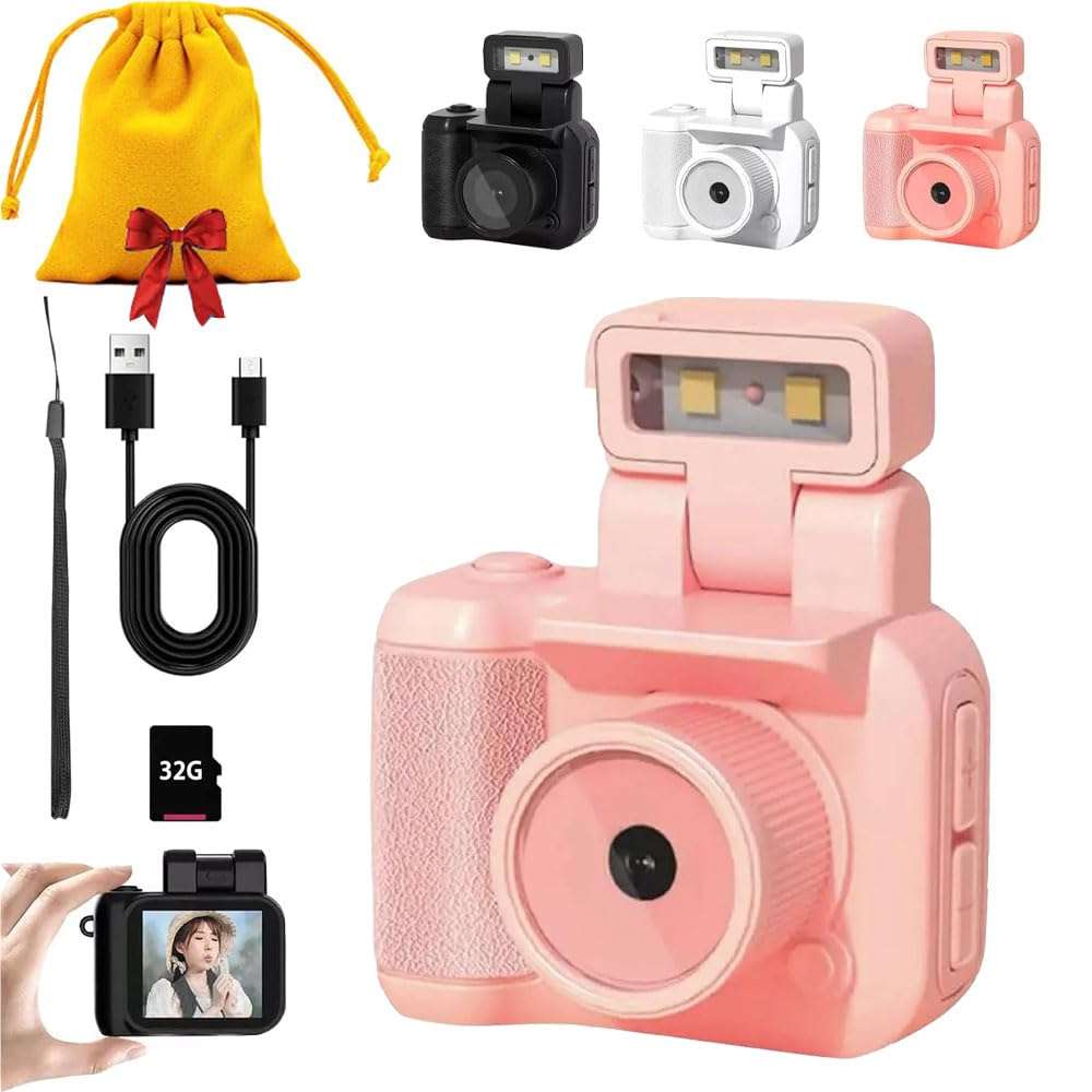 Retroscope Mini Camera, Retro Snap Camera, Retroscope Camera, Tiny Nostalgic Camera, Mini Digital Camera Keychain with Led Flash Light, 1080 P Hd Tiny Camera Keychain with Led Flash (1Pcs*3)