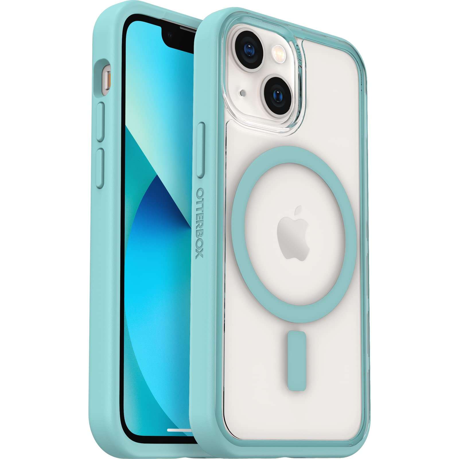OtterBox Clear Case With Colorful Grip Edge for iPhone 13 Mini - DISCOVERY (Clear/Light Blue) 1