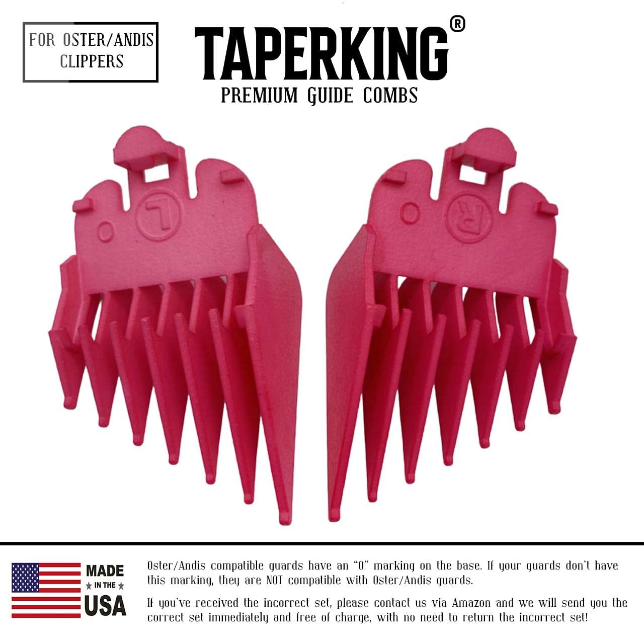 Taper King Hair Clipper Guide Comb Guard Set (Compatible with Oster/Andis Clippers!) - Fool Proof Tapers & Fades at Home - Opal (#2 to #7)! 3