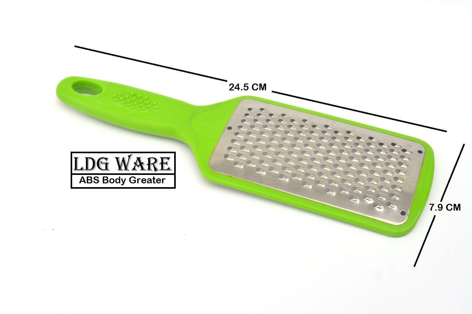 LDG WARE Stainless Steel with ABS Green Body Grater 3