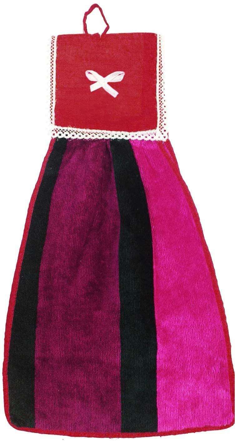 VORDVIGO Double Sided Printed Soft Cotton Hanging Hand Towel Napkin for Wash and Kitchen Basin (Multicolor) - Pack of 3 4