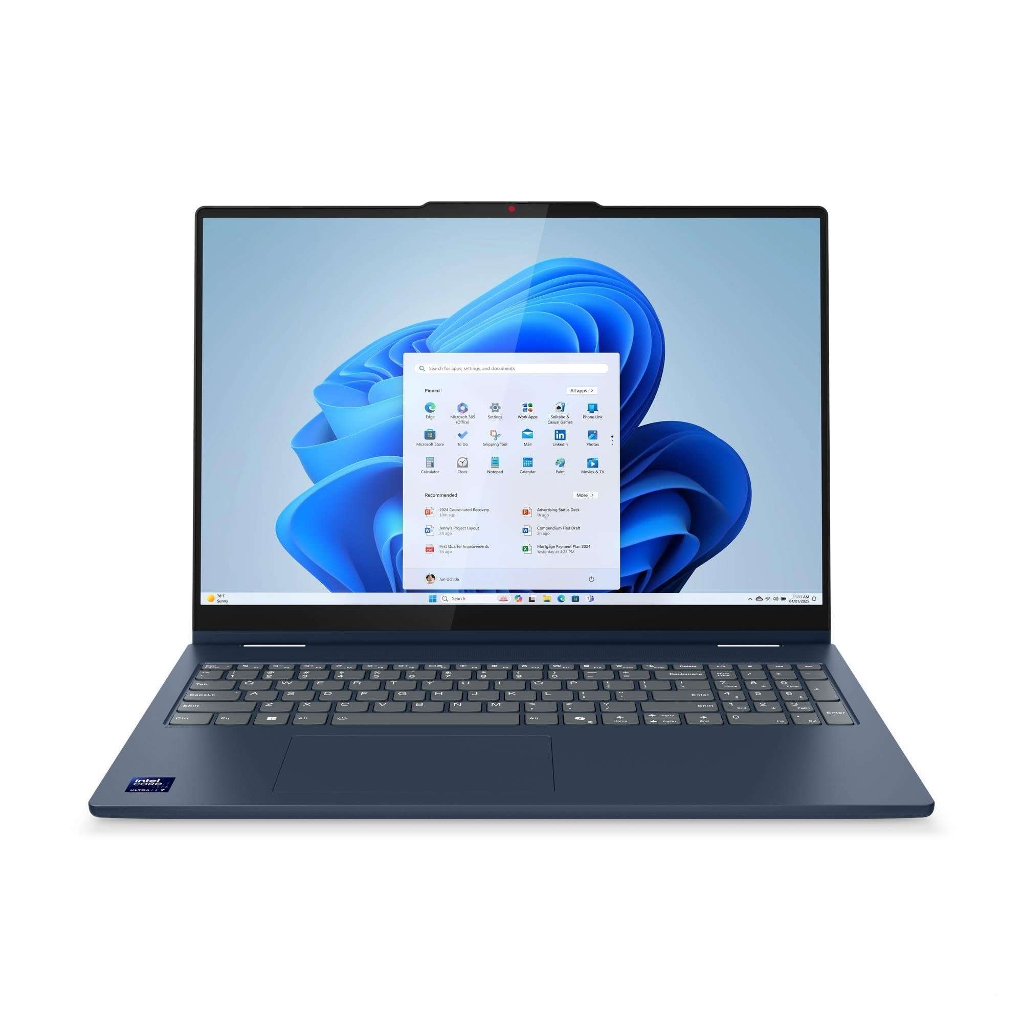 Lenovo 2025 IdeaPad 5 2-in-1 16” WUXGA IPS Touchscreen Laptop 12-Core Intel Core Ultra 7 255U 16GB LPDDR5 1TB NVMe SSD USB-C w/DP WiFi AX BT Webcam HDMI1.4 Backlit KB Windows 11 Home w/RE USB 5