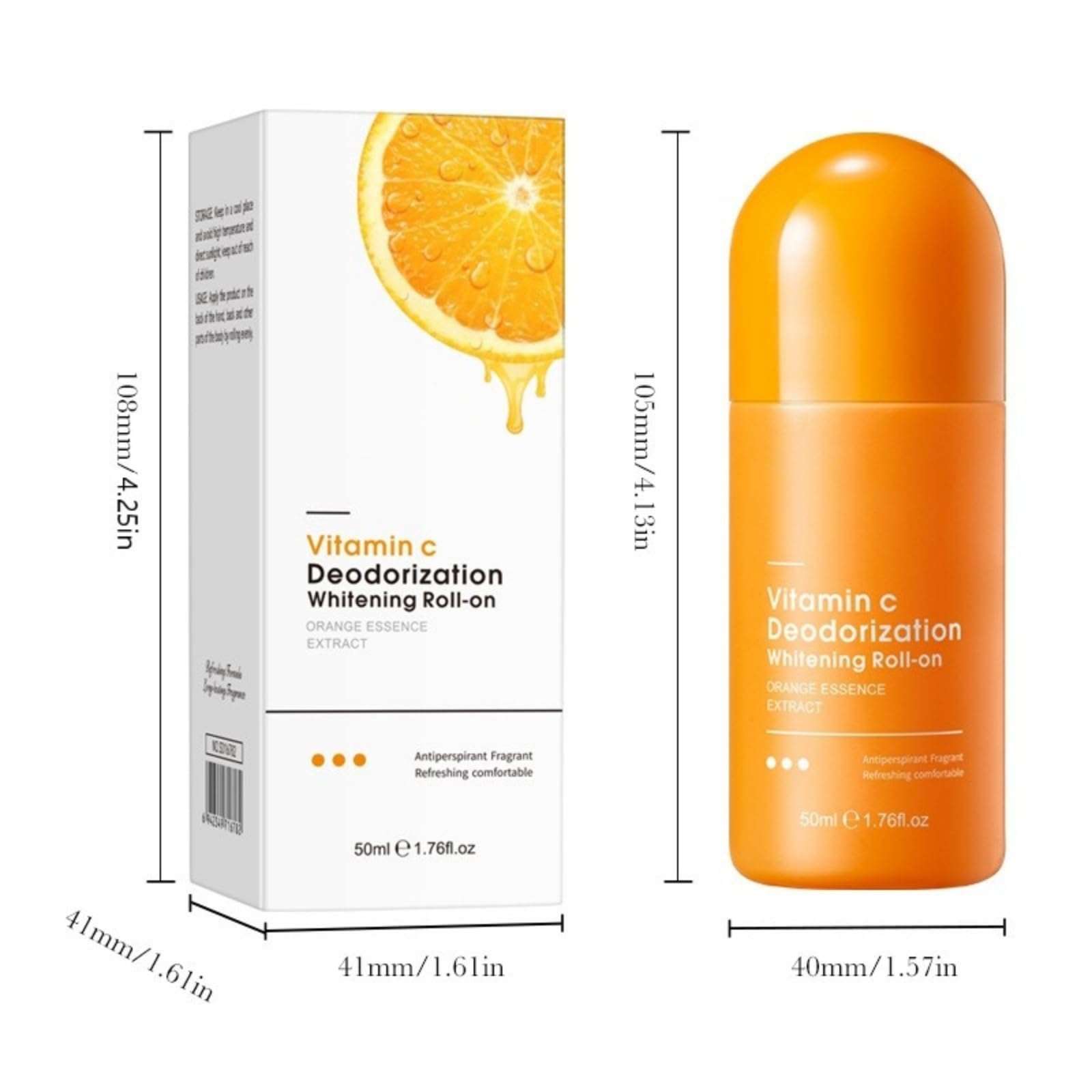 NAOLVE Vitamin C Roll-On Deodorant For Women & Men - 72H Odor Control With Antioxidant Power, Aluminum-Free & Alcohol-Free For Sensitive Skin, Natural Freshness, Non-Sticky Formula 5