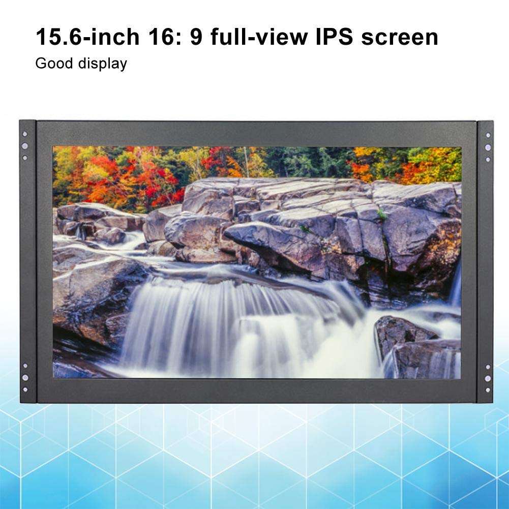EBTOOLS 15.6 Inch Capacitive Touch Display, Portable Full View Screen IPS 1080P HDMI VGA USB (110V to 240V) Supports Wall Mounted Installation Easy to Install(US Plug) 4