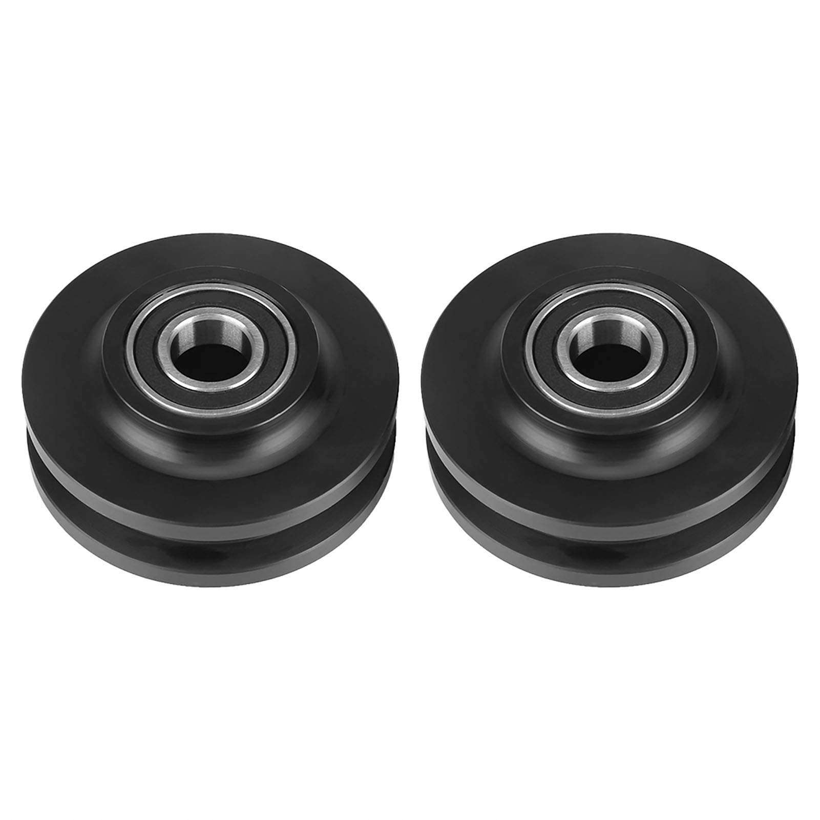 FTVOGUE 2PCS Sliding Barn Door Wheel U Type Bearing Pulley Roller U-Groove Roller Guide Pulley Rolling Bearing Roller Wheel for DIY Barn Door 2