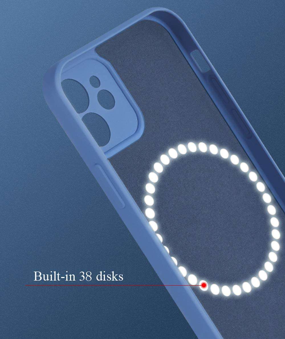 Wcysin Soft Magnetic Case for iPhone 12 Pro Max with Mag-Safe Charging,with a magsafe protective sleeve，Thin Cute Shockproof Protective Case for i-Phone 12 Promax 6.7 (Pink) 5