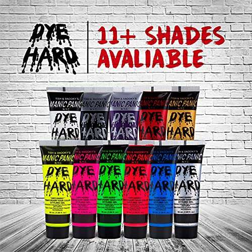 MANIC PANIC Raven Black Hair Color Gel - Dye Hard - Temporary Washable, Black Hair Styling Gel for Kids & Adults 5