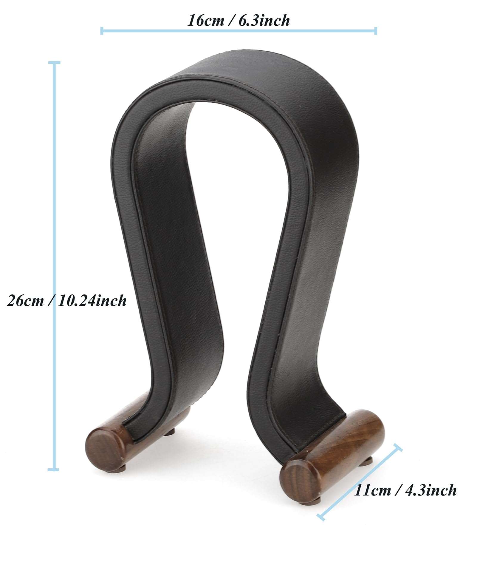 ONEGenug Wooden Headset Stand,Universal Earphone Hanger Holder for Gaming Headsets & DJ Studio Headphones Desktop Headphone Rack for All Headphone Size 5