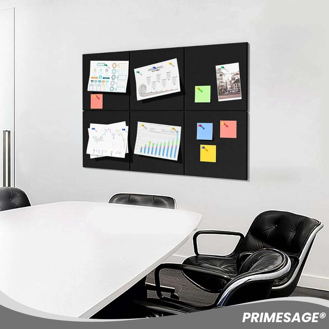 PRIMESAGE® Bulletin Board Notice Board Vision Board for Manifestation Notice Board for Office with Pins Pin Board Notice Board for Home Pin Board for Study Room Vision Board Bulletin Board | 50 PINS 3