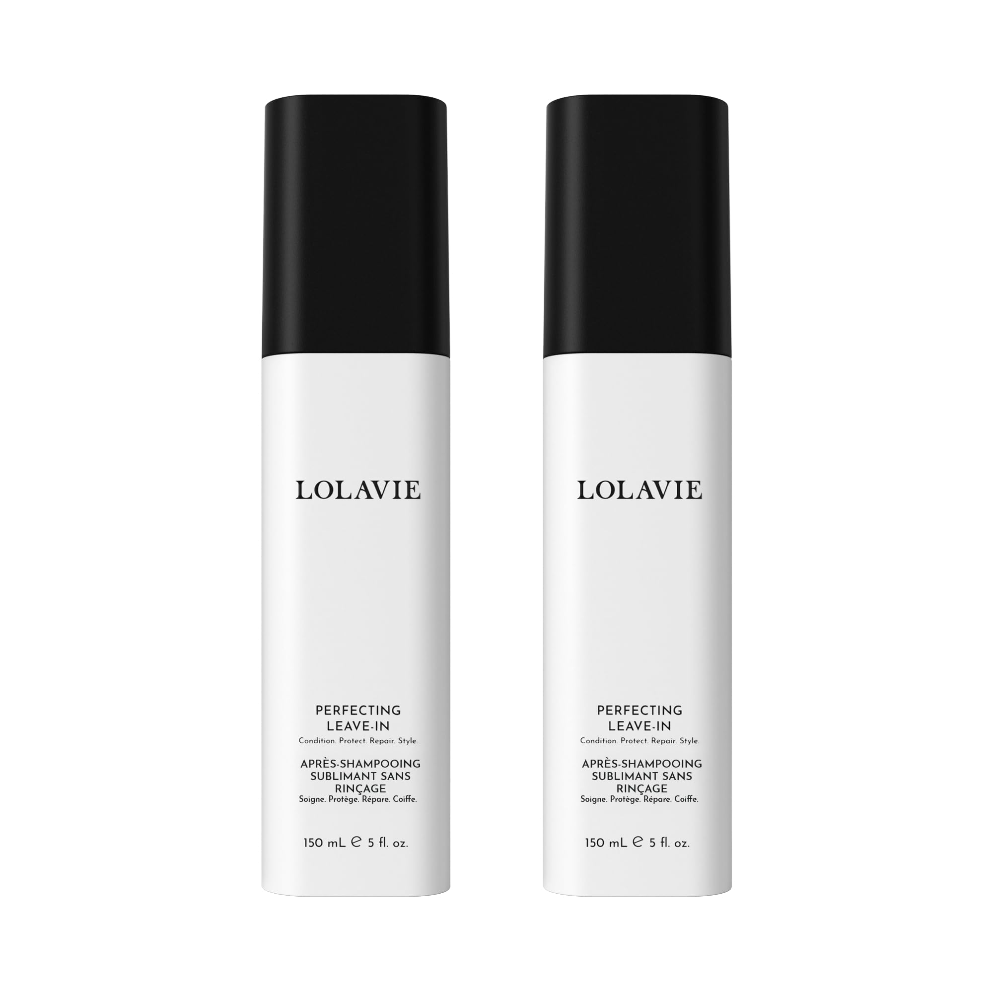 LolaVie Perfecting Leave-In Conditioner - 5.0 oz, 2 Pack - 72-Hour Frizz Control & 450-Degree Heat Styling Protection for Smoother, Softer, Stronger Hair - Color Safe - All Hair Types - Sulfate Free 1