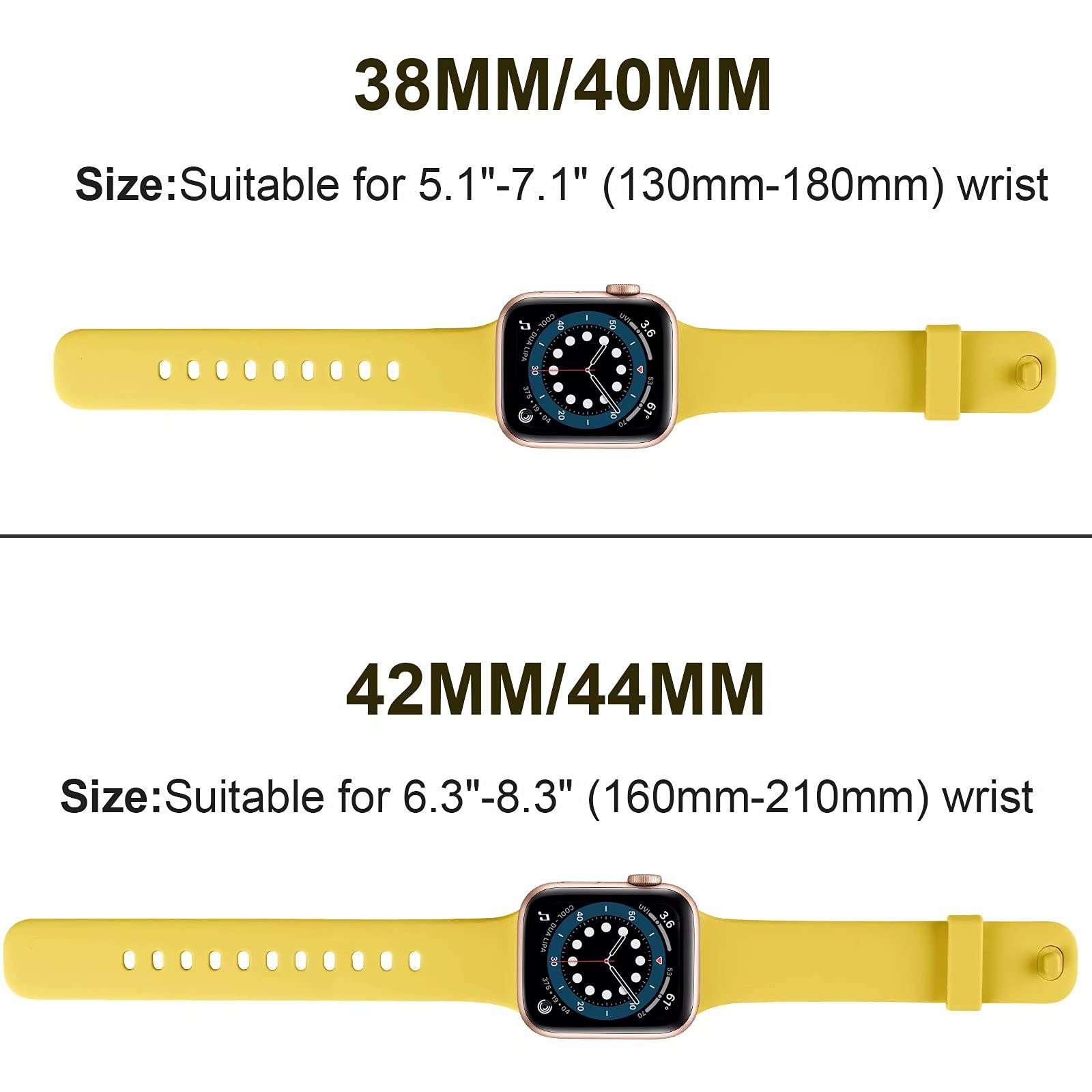 JuQBanke Sport Bands Compatible with Apple Watch Band 38mm 40mm 41mm 42mm 44mm 45mm, Soft Silicone Sport Band Replacement Strap Compatible with iWatch Series SE 7 6 5 4 3 2 1 Women Men (D 42/44/45mm) 5