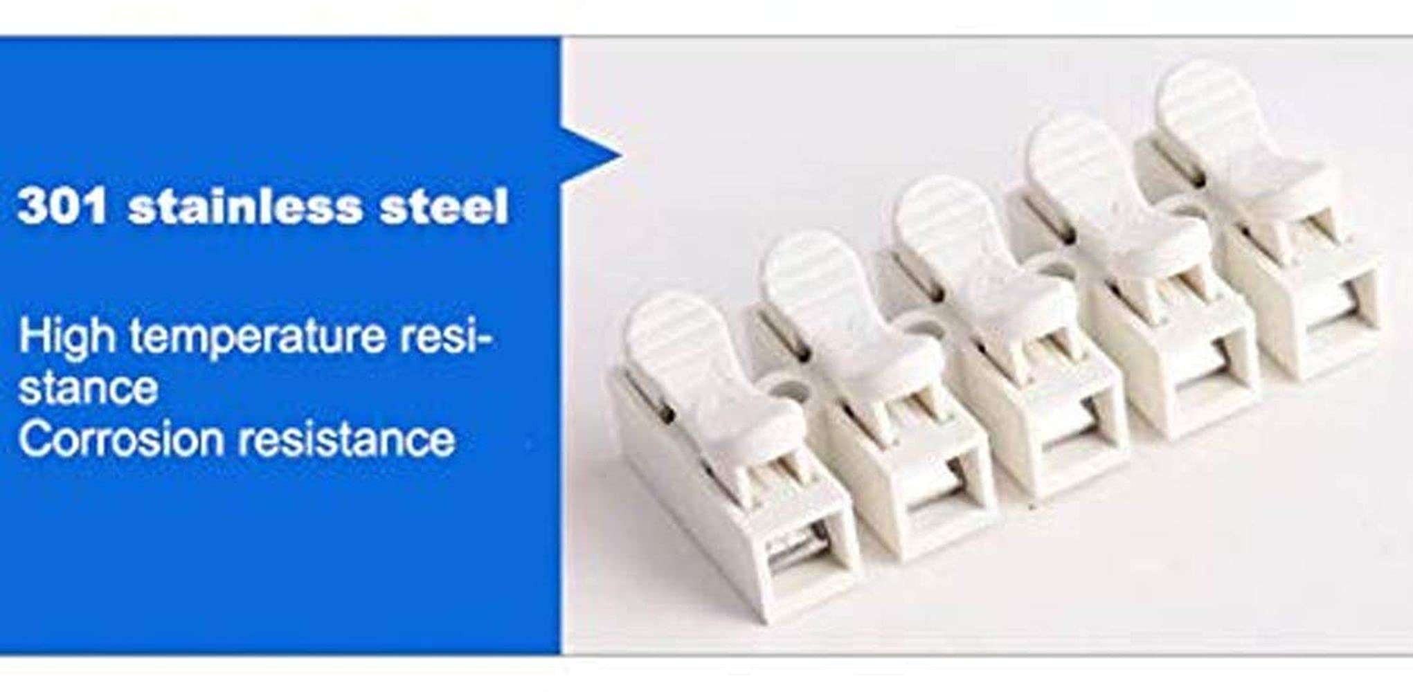 DIY Crafts CT-DIY-HI-30238 CH3 Spring Wire Connector Quick Connector Terminal Block Electrical Cable Clamp Terminal Connector LED Strip Light 2