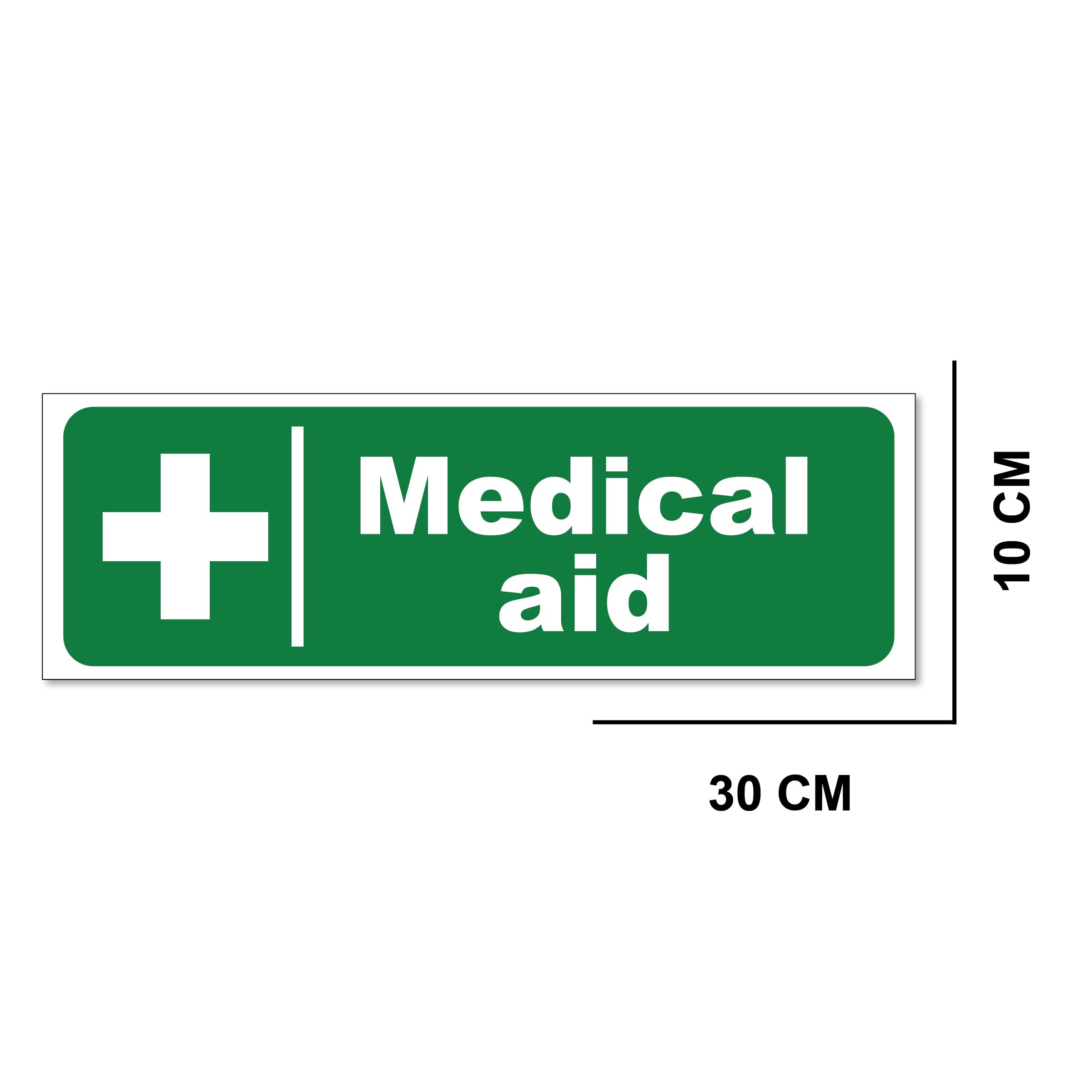SIGN EVER Medical First Aid Sign Board For Hospital Clinic Bank Office Medical Shop Factory Message Signage No Entry Sign Boards hospital accessories L x H 33 Cm x 10 Cm 5