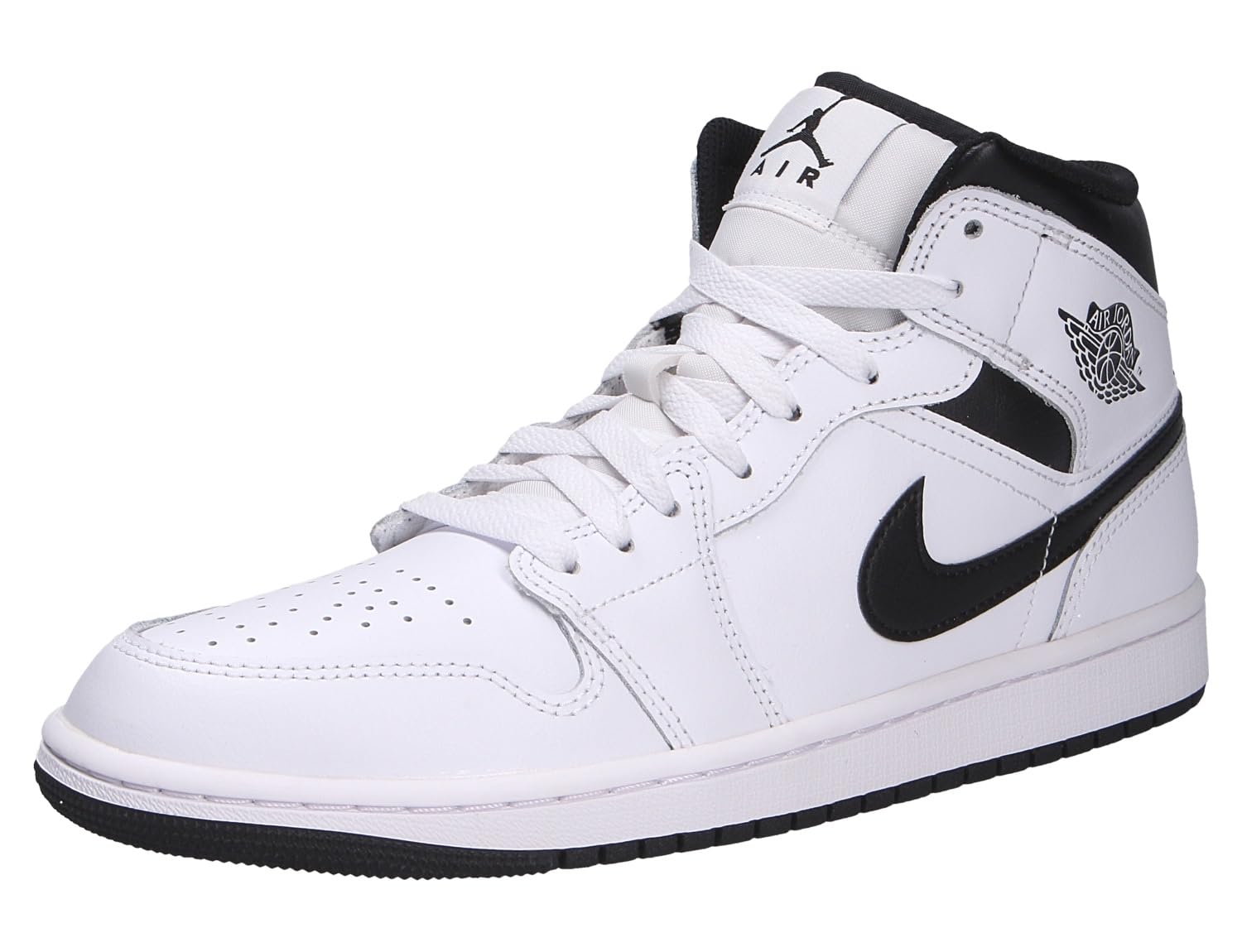 Jordan Men's 1 Mid White/Black-White-Black (DQ8426 132) - 10.5