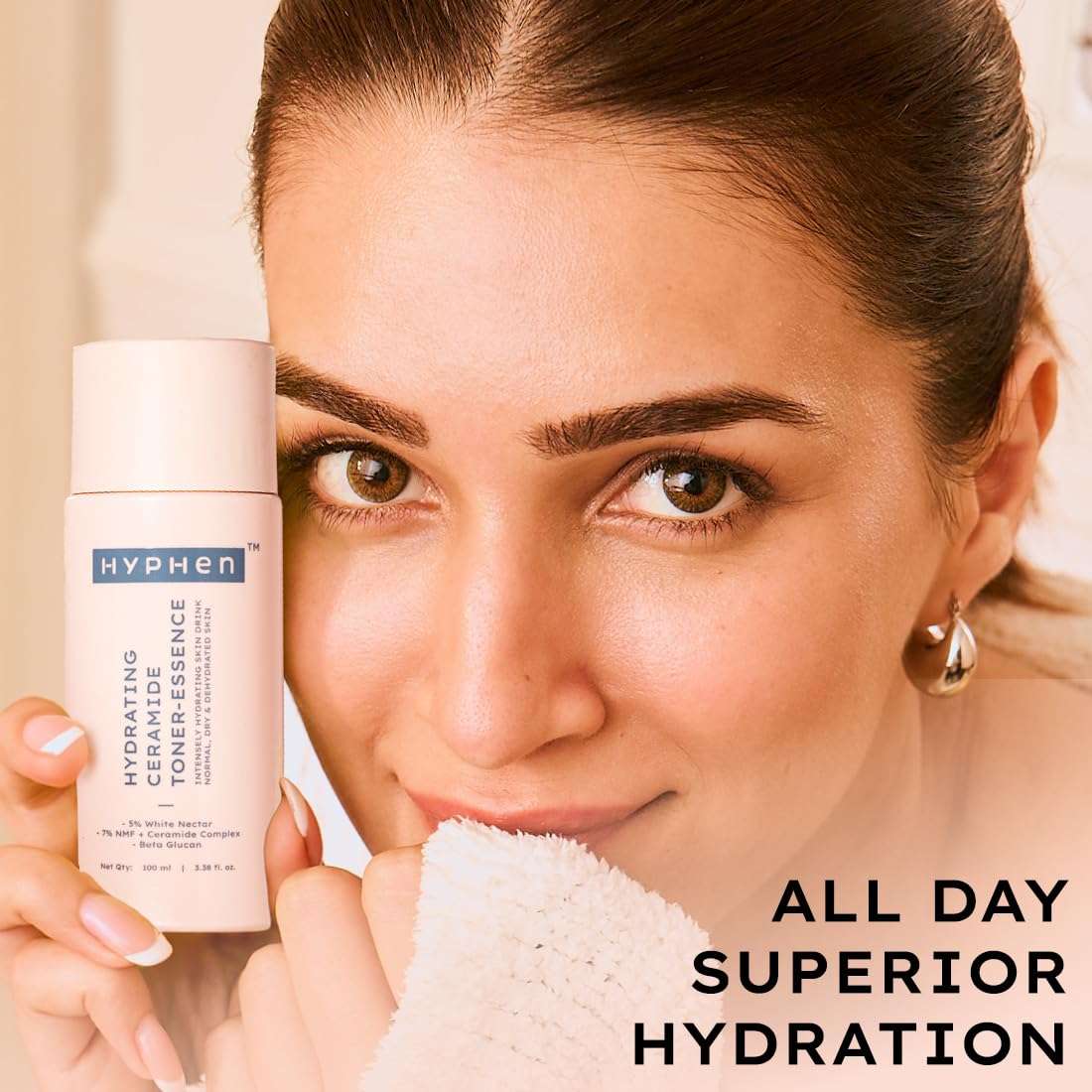 Hyphen 7% Ceramides-NMF Milky Face Toner Essence | 5% Glass Skin Blend of Rice Water, Oatmeal & Snow Mushroom Extracts |Hydrates & Nourishes| Alcohol Free Toner| For All Skin Types - 100ml 3