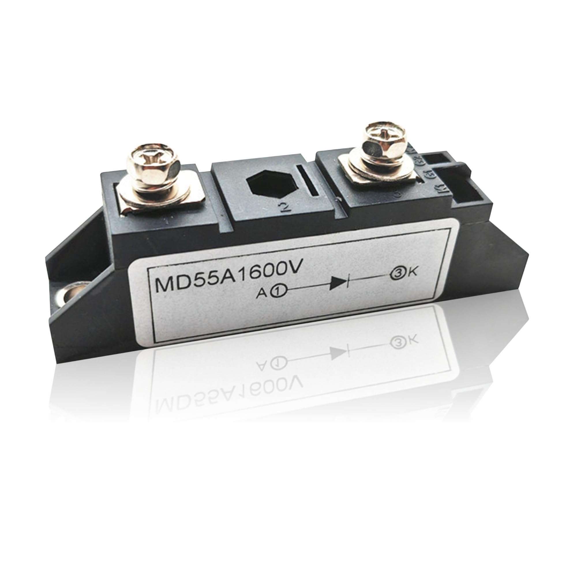 haizusai MD55A1600V Anti-Reverse Diode Module 1600V 50Amp for Solar Systems, Motorcycle, Golf Cart, 12V/24V/48V DC Blocking, Fast Recovery Rectifier Diode (1-Pack)