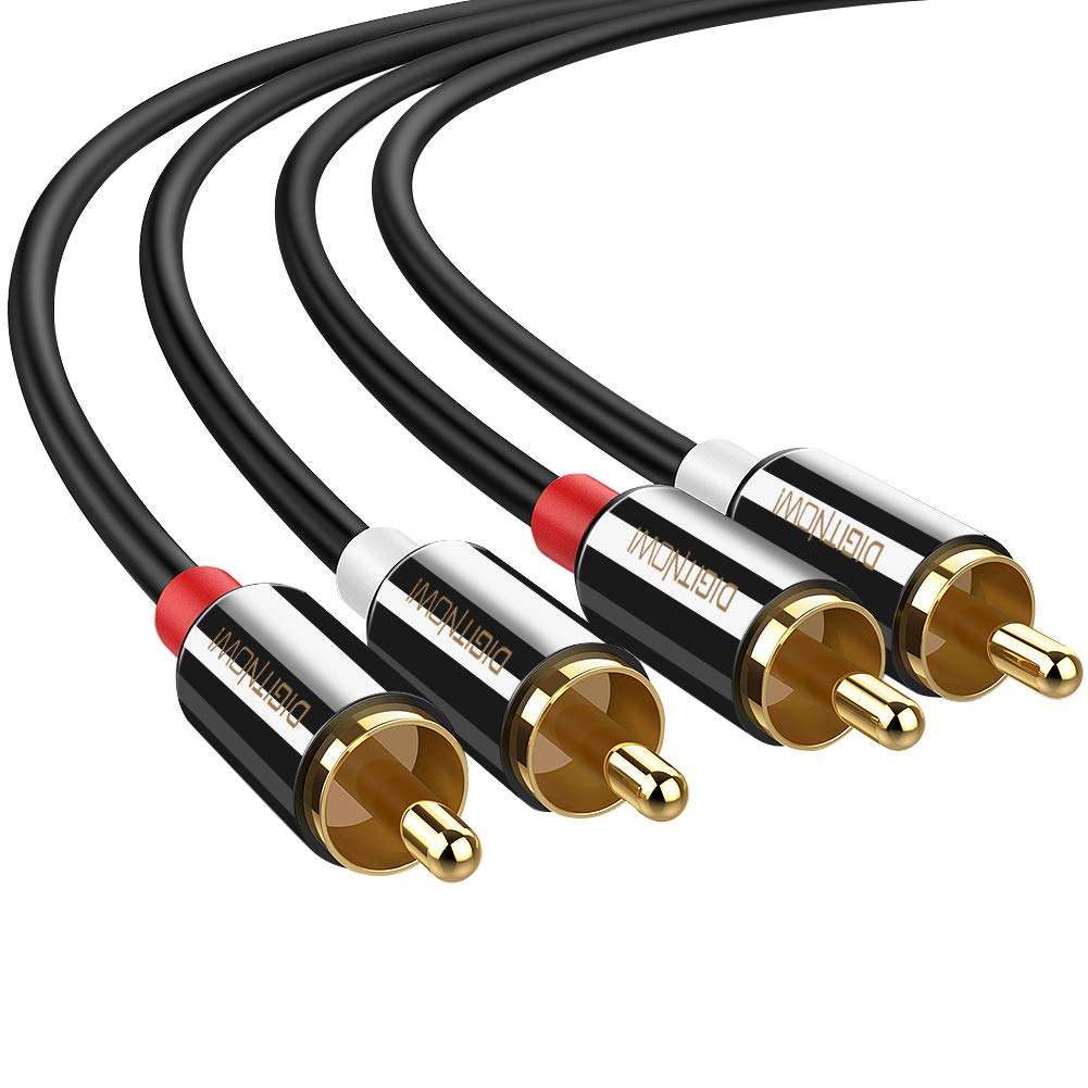 2RCA Male to 2 RCA Male Stereo Audio Cable Gold Plated for Home Theater, TV, Gaming Consoles, Hi-Fi Systems 1