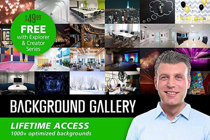 Valera Green Screen Immersion Kit with Creator 95 + Floor Extension, Portable Retractable Wrinkle Resistant Fabric Backdrop, Adjustable Height & Autolock Frame, for Streaming Gaming Zoom Video 6