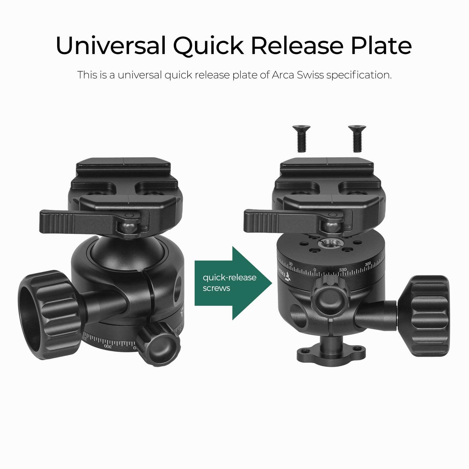 FANAUE XB-40T Tripod Ball Head Mount Compatible with Arca Swiss Quick Release Plate 3/8" Thread Mount 360 Panorama Rotation for Tripod Monopod DSLR Camera Camcorder Telescope 4