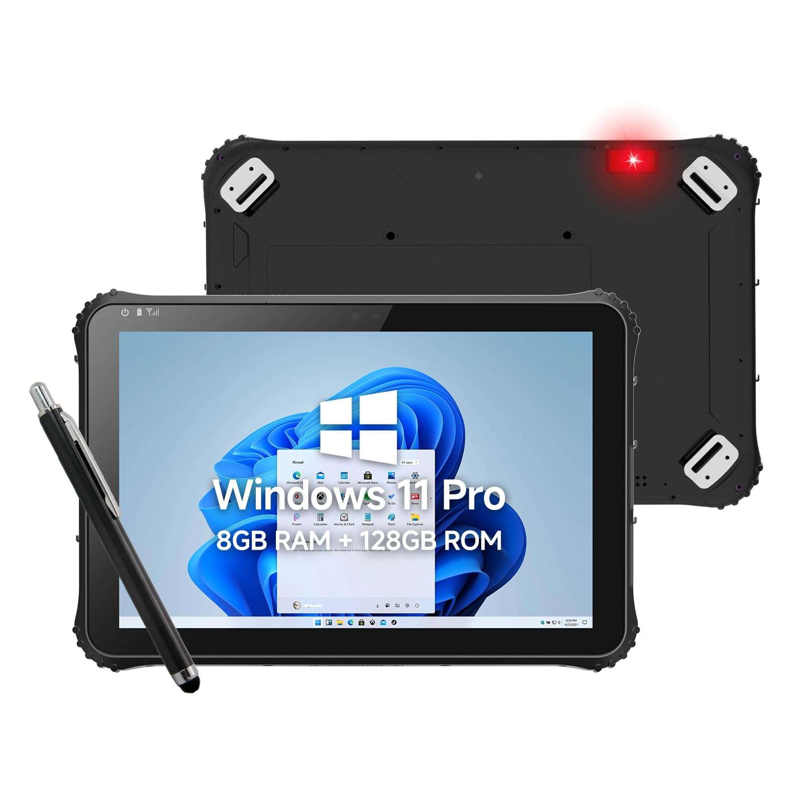 Arrvel Rugged Tablet with Barcode Scanner I22J 2 in 1, 12.2 inch Windows 11 Pro with HW N4680 Scan Engine, 1D/2D Inventory Scanner, 8GB+128GB Industrial Tablet for for ERP WMS,Warehouse,Retail 1