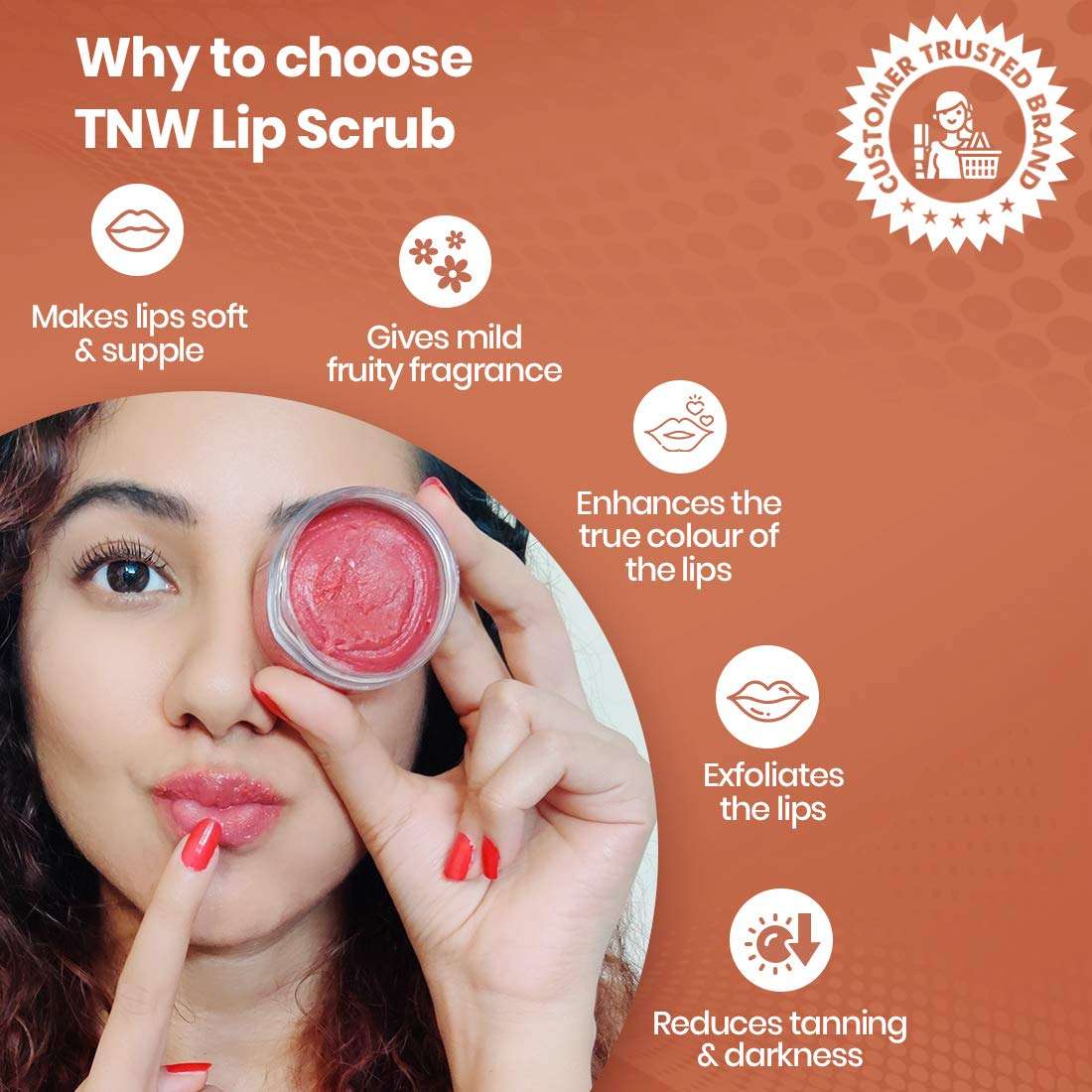 TNW-The Natural Wash Coffee Coconut Scrub and Lip Scrub for Gentle Exfoliation of Skin and Lips | For Removal of Dead Skin Cells | Chemical-Free Products with Natural Ingredients 4