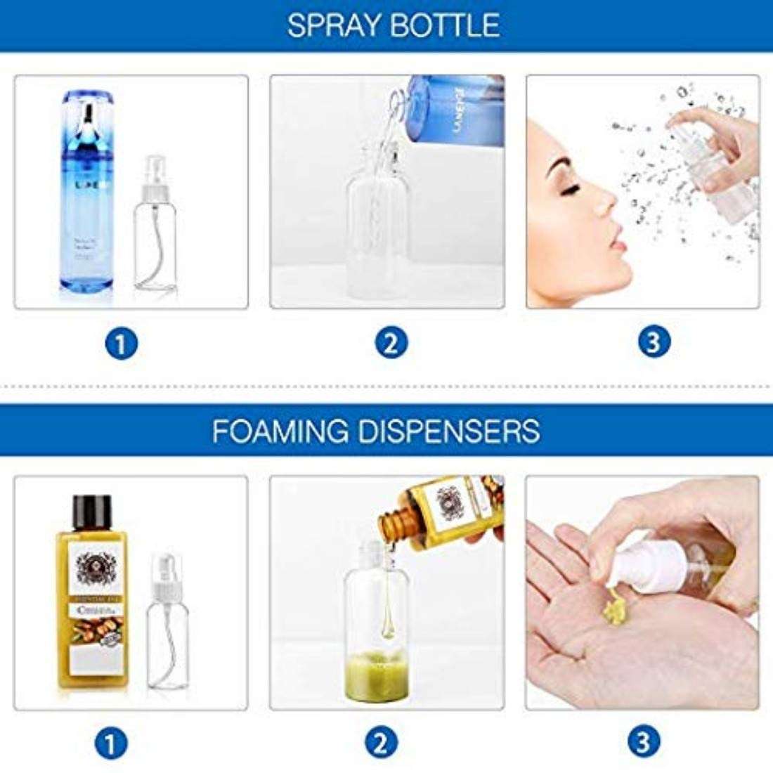 DIY Crafts Portable Plastic Empty Toiletriy Container Leak Proof Travel Accessories (Pack of 1 Pc, Plastic Empty Toiletriy) 6