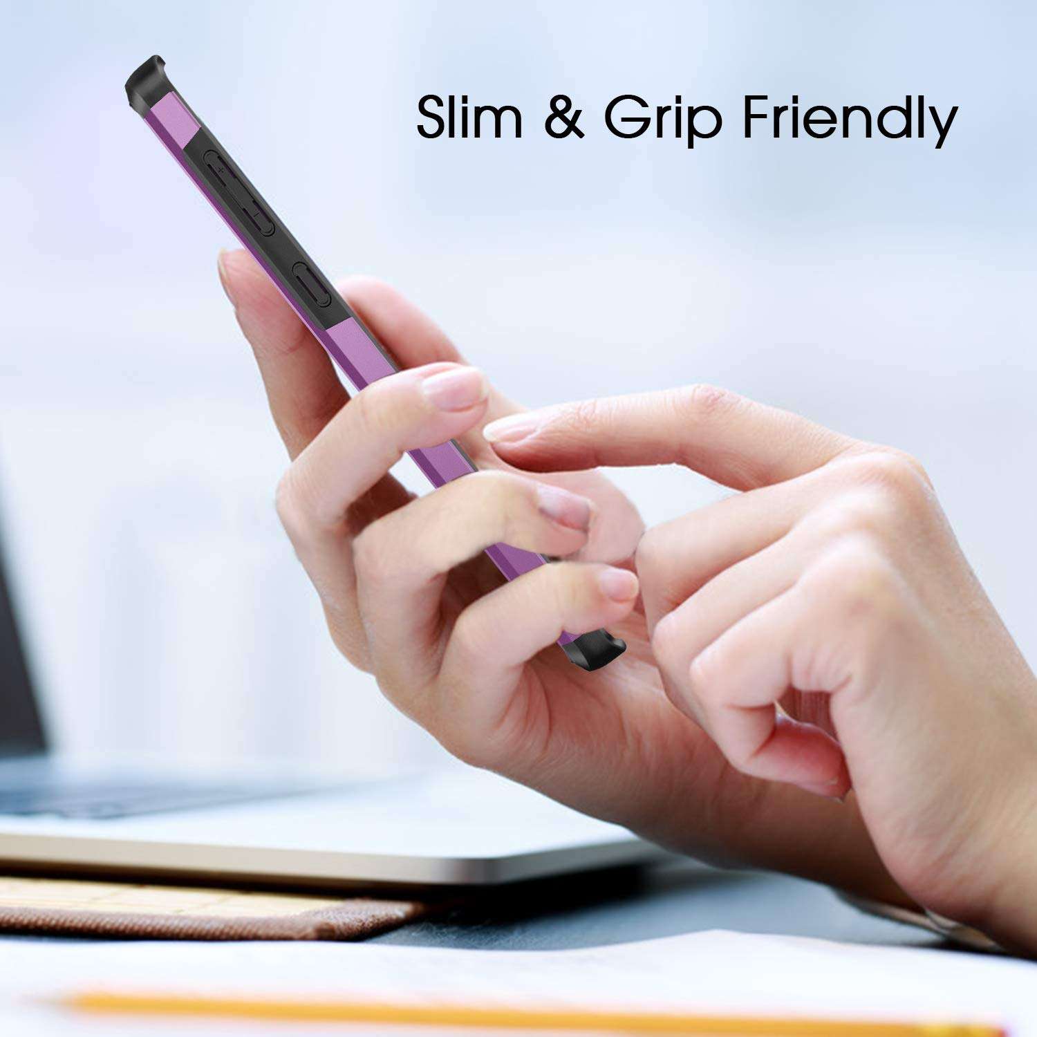 BENTOBEN Samsung Galaxy Note 9 Case, 2 in 1 Slim Rugged Hybrid Hard PC Soft TPU Bumper Shockproof Dual Layer Heavy Duty Protective Phone Case for Samsung Galaxy Note 9 (2018 Release), Purple 3