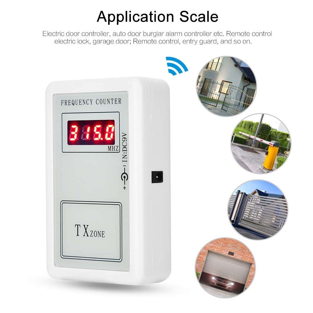 Remote Control Frequency Tester, Handheld Digital Frequency Meter Counter Remote Control Tester Tools Remote Frequency Tester for Electric Lock Garage Door Access Control 5