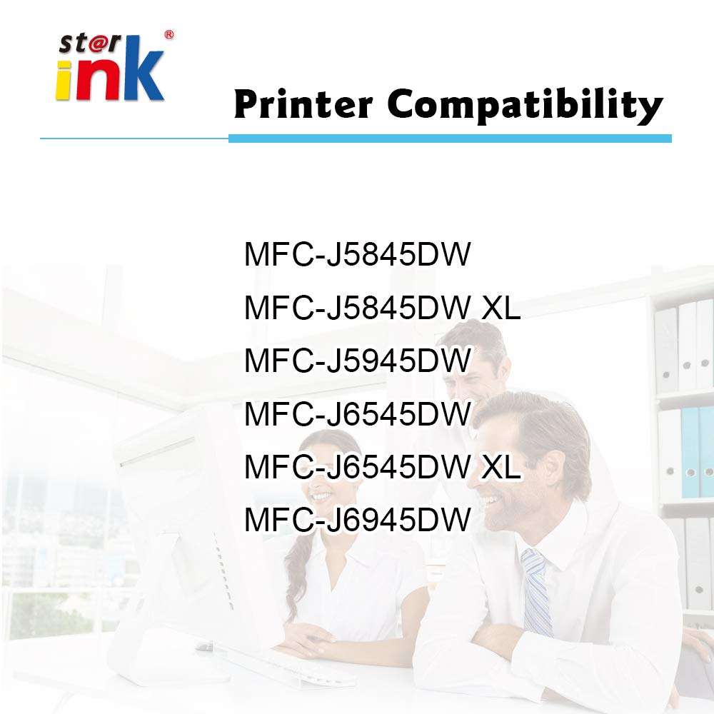Starink LC3039 Comaptible Ink Cartridge Replacement for Brother 3039 XXL LC3037 3037 for MFC-J5845DW MFC-J5845DW XL MFC-J5945DW MFC-J6545DW XL MFC-J6545DW Inkjet Printers, 4 Packs (1 Black+1C+1M+Y) 2
