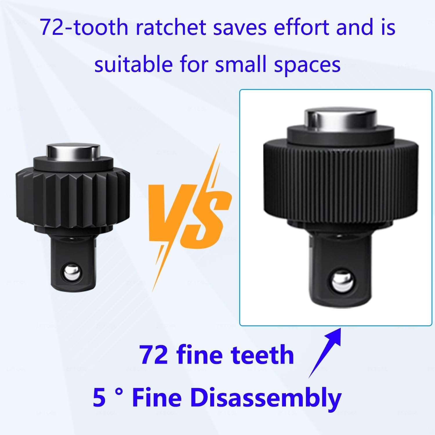 KTTOOL 3PCS 1/4" (5-25 N.m) 3/8" 10-60 N.m 1/2" (20-200 N.m) Drive 72-Tooth Torque Wrench Set, Retractable Flexible Quick-Release Locking Ratchet, 180° Flexible Head, Suitable for Tight Spaces 5