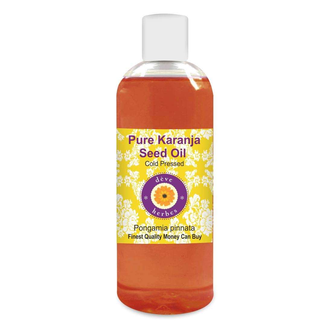 Deve Herbes Pure Karanja Seed Oil (Pongamia pinnata) Cold Pressed 200ml (6.76 oz) 1