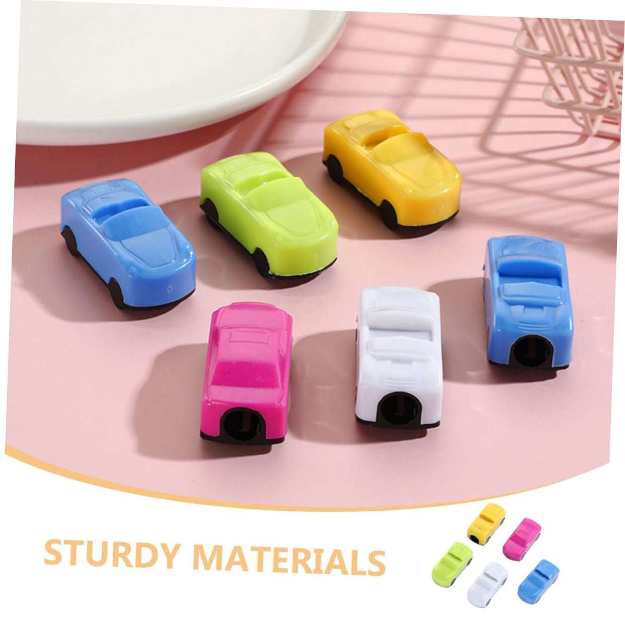 HOMSFOU 25pcs Cartoon Pencil Sharpener Small Pencil Sharpener Stationery School Supplies Plastic 6