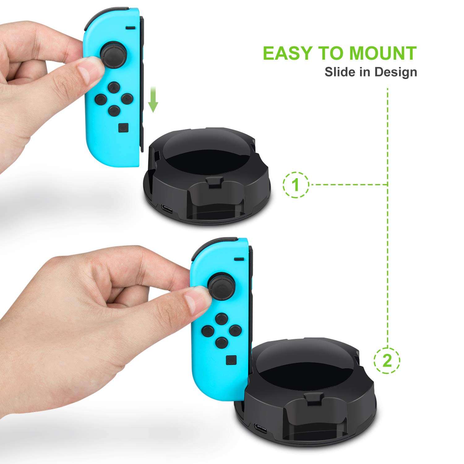 Charging Dock for NS Switch Joy-Con, innoAura Switch Joy-Con 4 in 1 Charger Stand with LED Indication 4