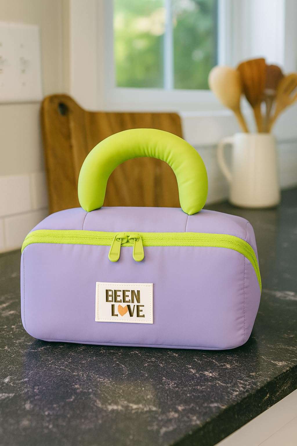 Travel Makeup Bag for Women | Portable Cosmetic Organizer with Handle & Zipper | Waterproof Toiletry Pouch for Makeup Brushes, Skincare & Accessories (Cross Open Bag, Purple) 6