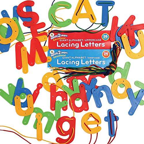Center Enterprise Inc. Ready2Learn Lacing Letters, Upper and Lowercase, Multi