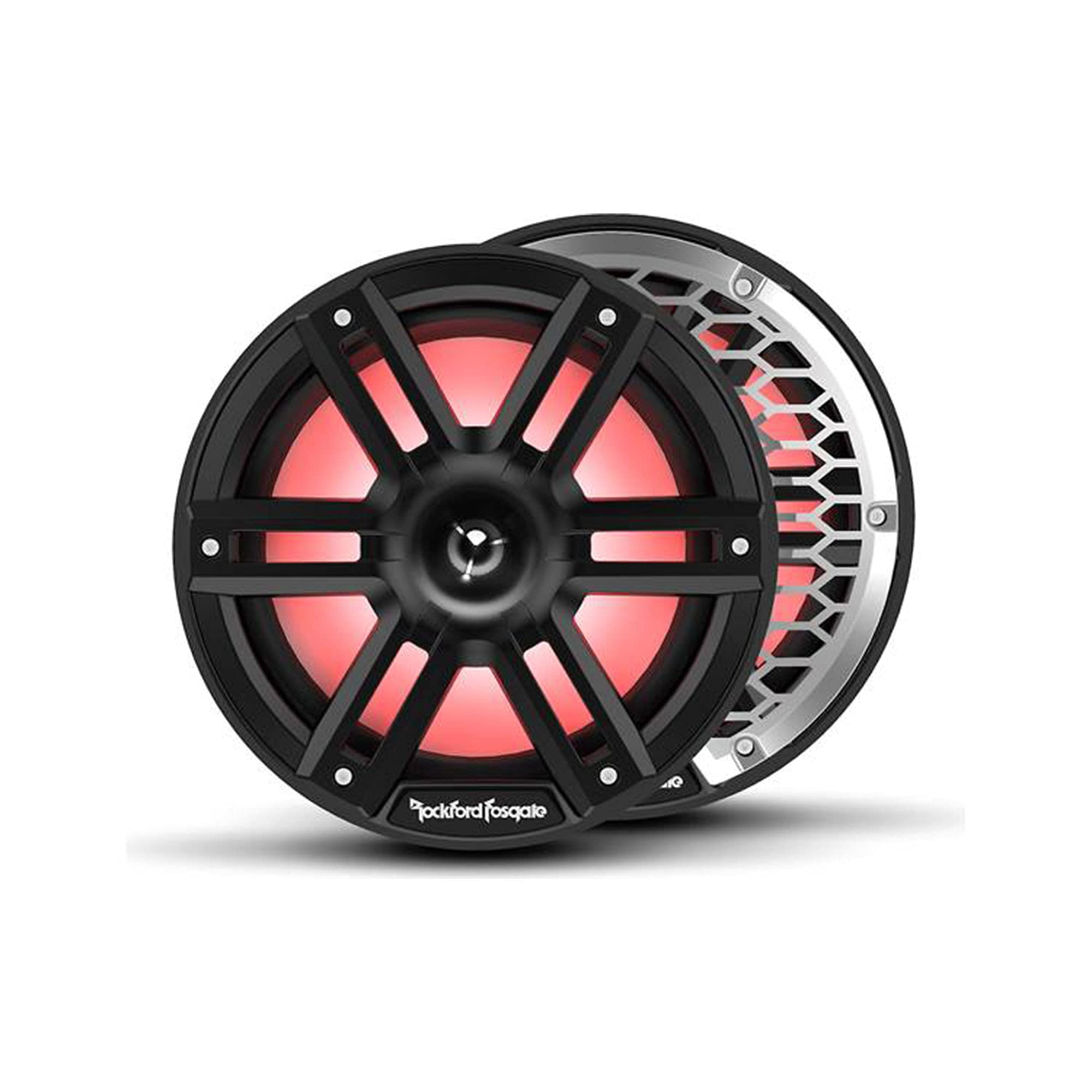 Rockford Fosgate 4 Pair M2-8HB M2 Series 8" Horn Marine Black & Stainless Grilles Included + (1) PMX-RGB Optix Light Controller + (8) RGB-25 25' Extension Cable 3