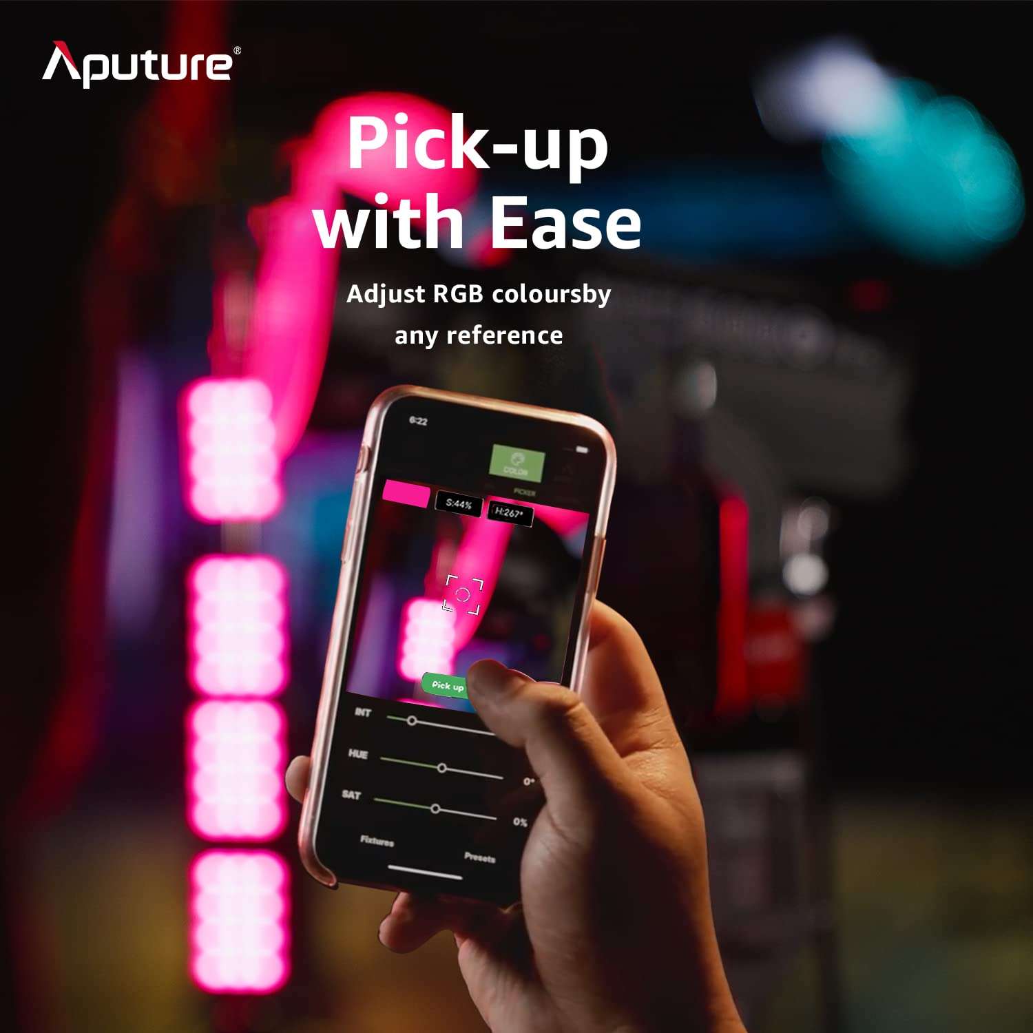 Aputure MC Aputure Amaran AL-MC RGB Led Video Light TLCI/CRI 96+ RGB 0-360 Full Color 3200-6500K Adjustable 0-100% Stepless Dimming CCT/HSI/FX Mode Built-in Lighting Effect App Control Wireless Charge 2