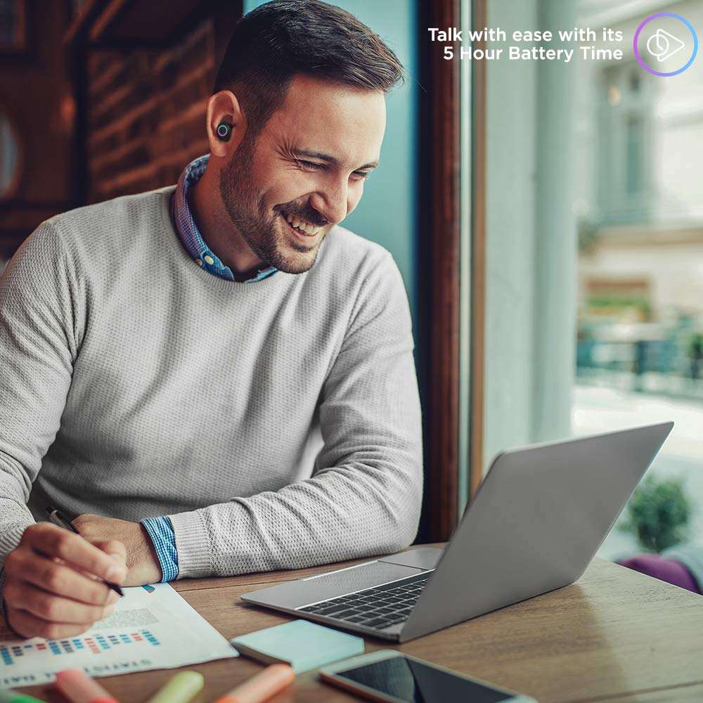 SVN Sound-Steve Aoki NEON 200 Wireless Earbuds- in Ear Headphones with Charging Case, Noise Cancelling Microphone, Touch Controls, LED Light System- Ear Pods for Music 5