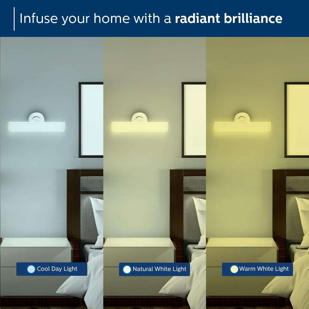 Philips 10W B22 LED T-Bulb | 3 Colors in 1 LED Bulb | Scene Switch T-Bulb for Home & Decoration | Color: Tunable White | Pack of 2 | Gold Perform Series 6