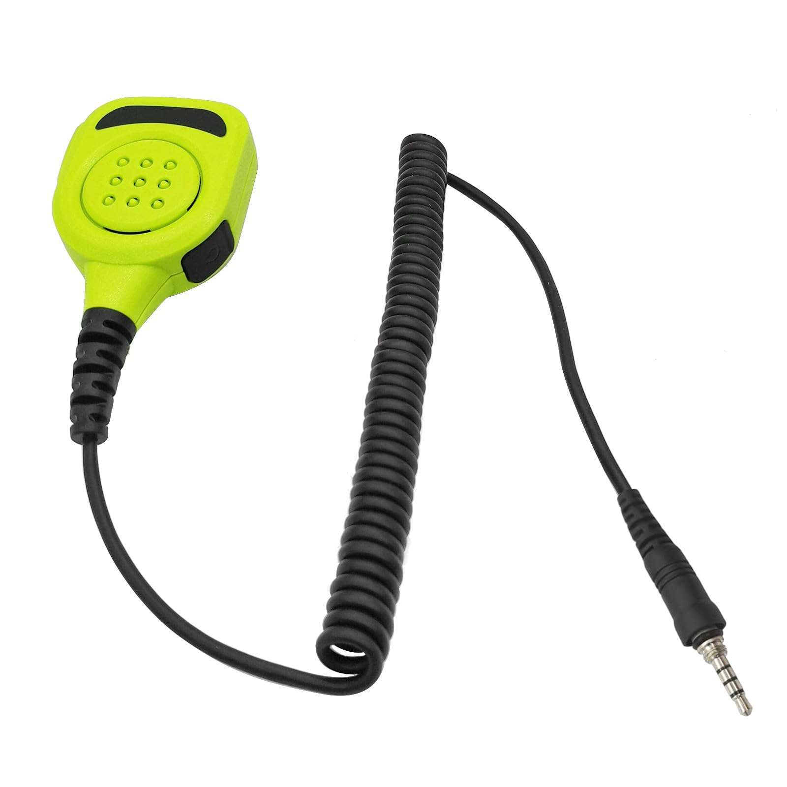 HELETUL 1 Pin 3.5mm Thread IP54 Waterproof Shoulder Speaker Mic for Yaesu Vertex VX-6 VX-6R VX-7R VX-170 FT-270 FT-270 HX210 HX270 HX400 HX750S HX870 HX890 Handheld Walkie Talkie Microphone (Green) 1