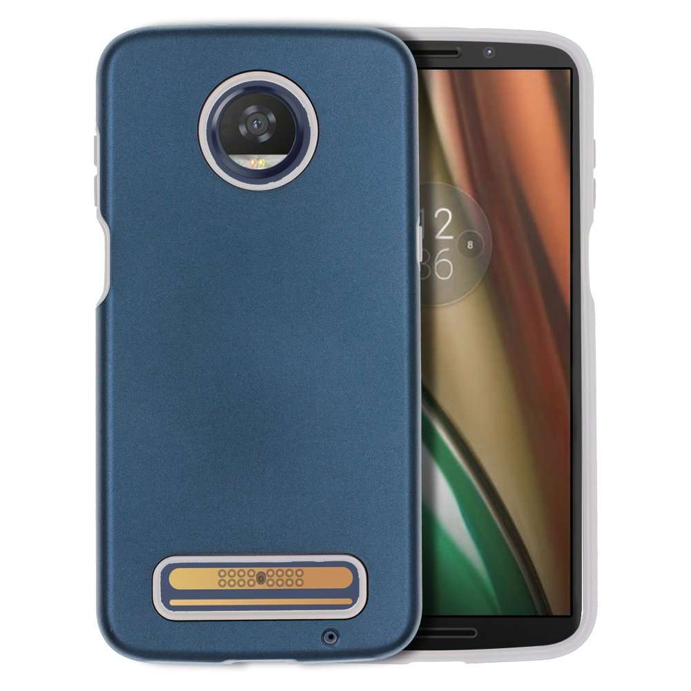 Moto Z3 Play Case,Moto Z3 Case,SENON Slim-fit Shockproof Anti-Scratch Anti-Fingerprint Protective Case Cover for Motorola Moto Z Play 3nd Gen 2018,Blue 6